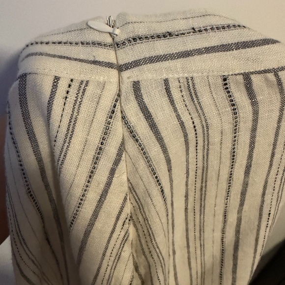 RW&CO. Cream and Black Striped A-Line Skirt - Picture 12 of 13